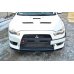 Накладка сплиттер на передний бампер вариант 4 на Mitsubishi Lancer X Evo